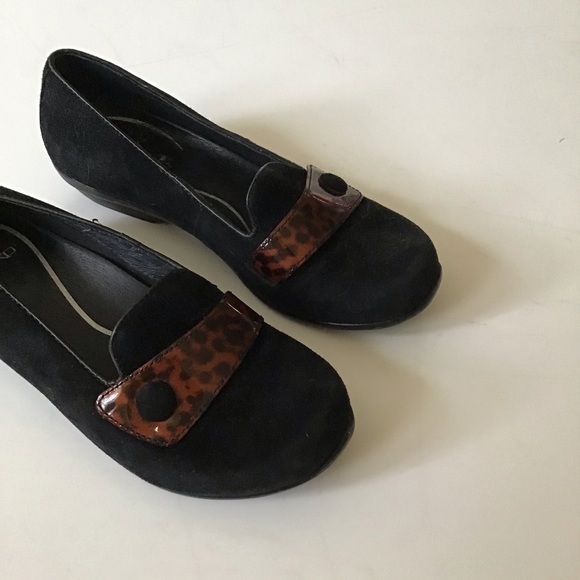 Dansko black suede slip on leopard shoes 37 - Picture 6 of 9
